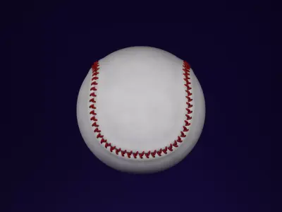 Baseball ball  Low-poly 3D model