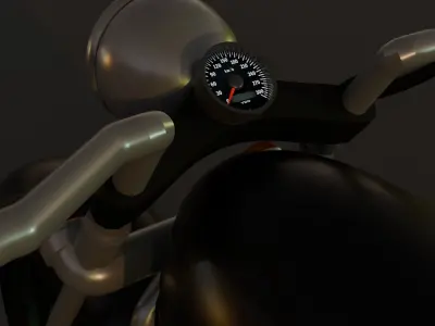 Rigged Cruiser Motorcycle 3D model
