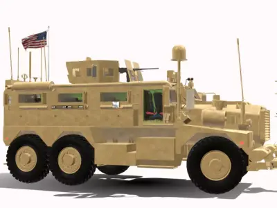 COLGAR MRAP 6X6 ARMORED  Low-poly 3D model