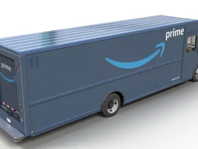 Amazon boxvan Low-poly 3D model