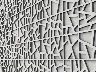 Tile concrete angle line n3 3D model