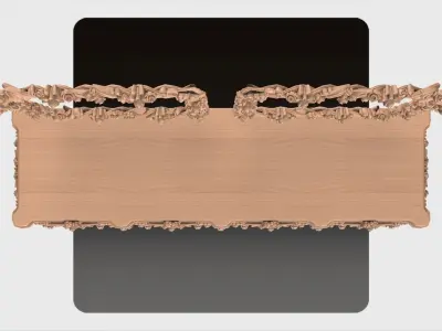 Carved console ornament for cnc 04 3D model
