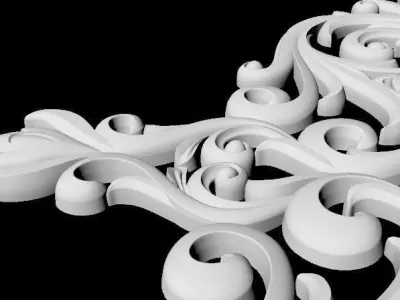 Central decor ornament for furniture 3D model 463