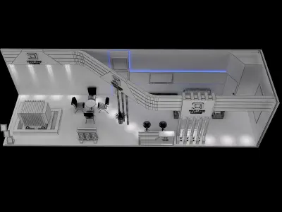Booth Exhibition Stand a548a 3D model