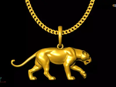 panther pendant charms - one inch pendant 3D print model
