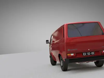 VOLKSWAGEN TRANSPORTER T3 CARGO - 1979 3D model