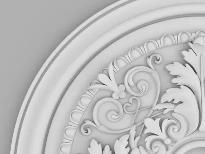 Rosette 3 ceiling medallion 3D model