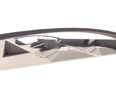 Skatepark-Skate Park PACK 3D model