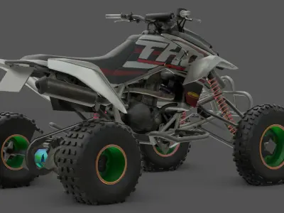 Dakumoto 400 Compact Sport Bike 3D Model Low-poly 3D model