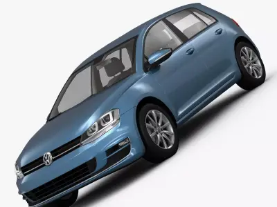 Volkswagen Golf 7 5-Door 2013 3D model