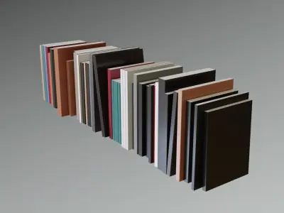 Book collection Lowpoly - Modern Books Low-poly 3D model