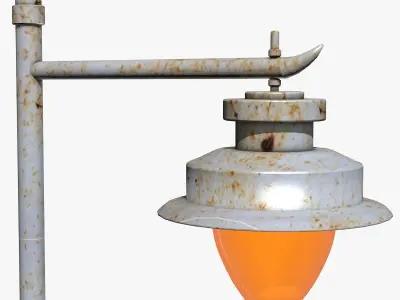 Rusty Street Lantern  Low-poly 3D model