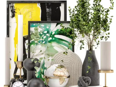 Decorative Set 06 Plants set  3D model