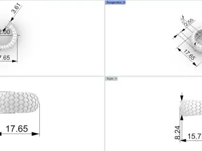 Printable  earring cuff - snake 3D print model