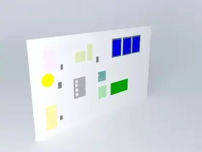 CAD Diagram Solar Back Up Power Source Free 3D model