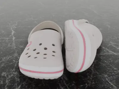 CROCS 3D FLIP-FLOP - CROG - SLIPPERS Low-poly 3D model