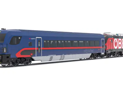 Siemens Vectron - Vectrain OBB Nightjet Train Collection 1 3D model