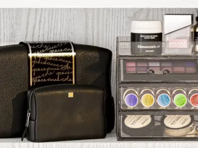 Set of sweets in a cafe or kitchen 3D model