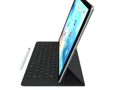 Apple iPad Pro 129 Inch And Type Cover And Apple Pencil 2017 3D model