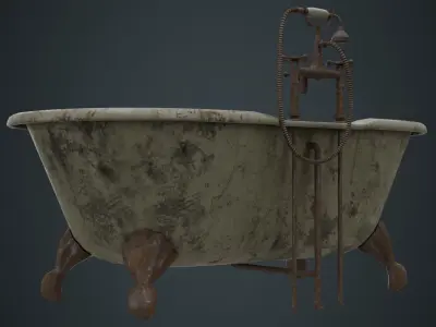 Bath 2B Low-poly 3D model