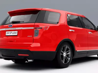 Ford Explorer 2011 Low-poly 3D model