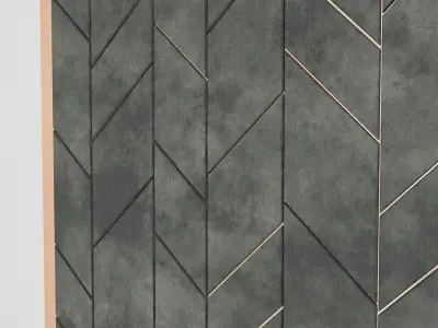 Soft wall panel decorative 3D model