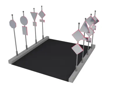 Road signs 3D model