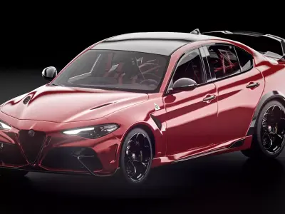 Alfa Romeo Giulia GTAm Low-poly 3D model