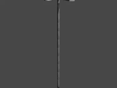 Streetlight street lamp Low-poly 3D model