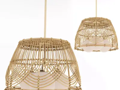 Serene deco chandelier 3D model