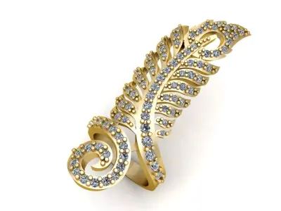Feather Ring 3D print model purchase