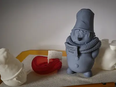 3D printable snowman  3D print model
