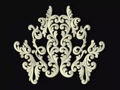 Central decor ornament for furniture 3D model 803