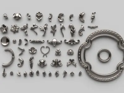 CNC model Wall Panel Sculpted Ornament 3D print model