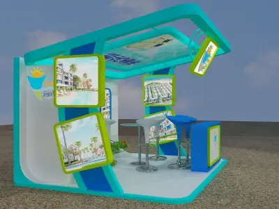 Booth Exhibition Stand a352 3D model