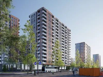 residential building Low-poly 3D model