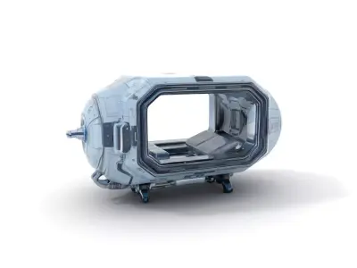 Futuristic Hypersleep Pod Model Pack Low-poly 3D model