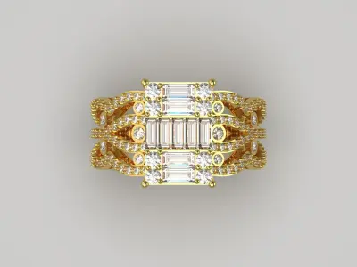 luxury bride wedding ring jr00139 3D print model