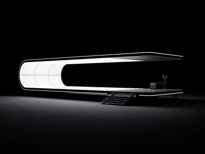 LED Exhibition Stage V01 Low-poly 3D model