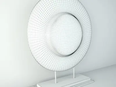 Antique Thai Ox Cart Wooden Wheel 3D model