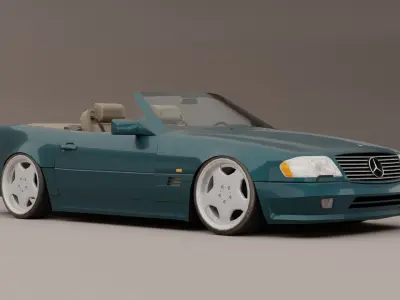Mercedes-Benz SL500 AMG Low-poly 3D model