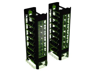 SMART ROTARY CAR PARKING SYSTEM FOR  3D model