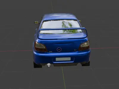Realistic sports car 3D model High poly and low poly Low-poly 3D model