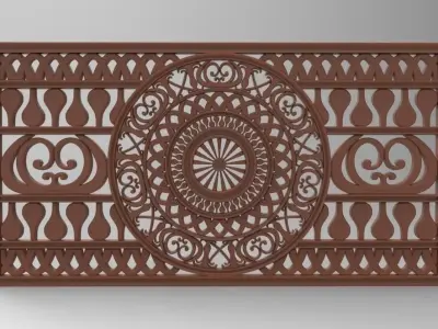 PATTERN BED HEADBOARD PERFORATED 3D print model