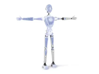 Advanced Humanoid Robot model pack Low-poly 3D model