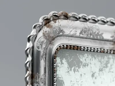 Antique Ornate Mirror High-Quality 3D Model 3D model