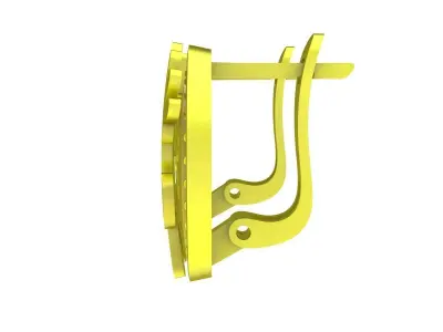 Luxury Oval Cluster Gemstone Earrings 5851 3D print model