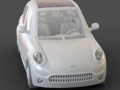 Cartoon Sedan Car 3D model