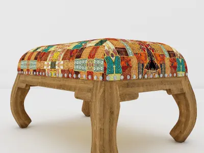 Foot Stool Low-poly 3D model