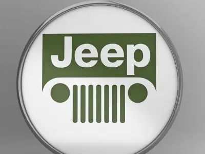 Jeep car logo keychain 3d model  3D model